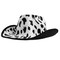 Cow Print Cowboy Hat for Men, Women - Western Cowgirl Hat for Costume, Birthday Party (Black, Adult Size)